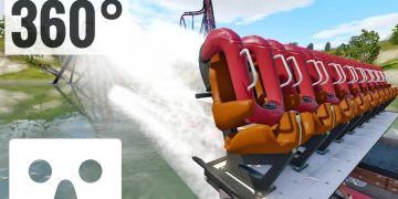VR Video 360° Roller Coaster Google Cardboard SBS 360 degree VR Box 8K